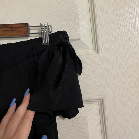 Jella C Womens Black Off Shoulder Tie Open Sleeve Sheath Mini Dress Medium - Picture 4 of 5